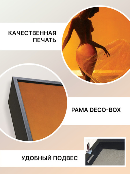 Изображение товара Картина Декарт Девушка на побережье 8Л1255 (в раме)