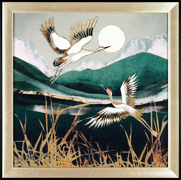 Изображение товара Картина Декарт Пара журавлей 8Л4012 (в раме)