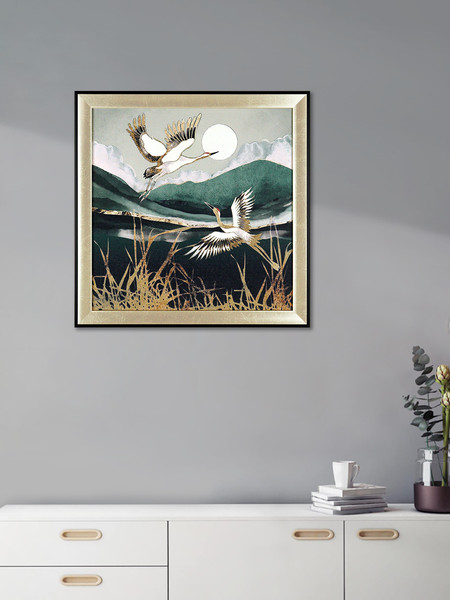 Изображение товара Картина Декарт Пара журавлей 8Л4012 (в раме)