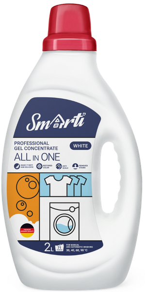 Изображение товара Гель для стирки Smarti All in One для белого (2л)