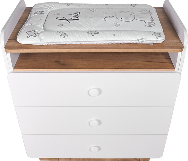 Изображение товара Комод пеленальный Polini Kids Ameli 3010 / 0002761.174 (белый/дуб крафт золотой)