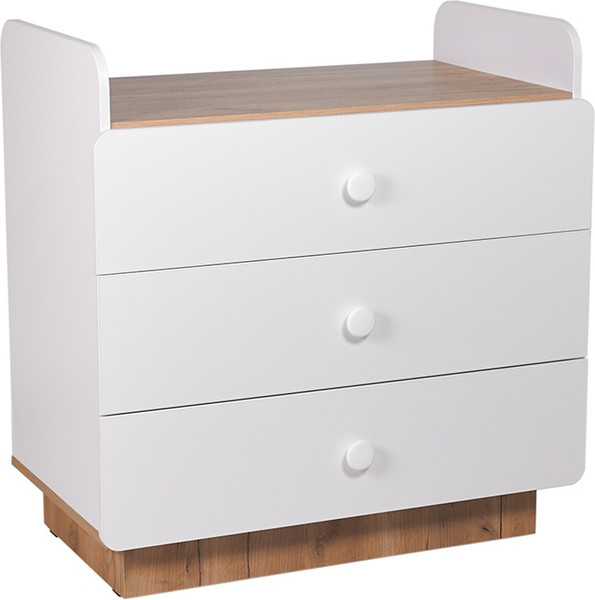 Изображение товара Комод пеленальный Polini Kids Ameli 3010 / 0002761.174 (белый/дуб крафт золотой)