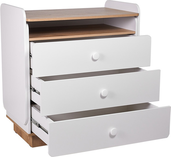 Изображение товара Комод пеленальный Polini Kids Ameli 3010 / 0002761.174 (белый/дуб крафт золотой)
