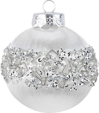 Изображение товара Набор шаров новогодних Волшебная страна SYQB-0124050 / 108668 (9шт, белый)