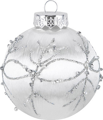 Изображение товара Набор шаров новогодних Волшебная страна SYQB-0124050 / 108668 (9шт, белый)