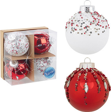 Изображение товара Набор шаров новогодних Волшебная страна SYQB-0124087 / 108535 (4шт)