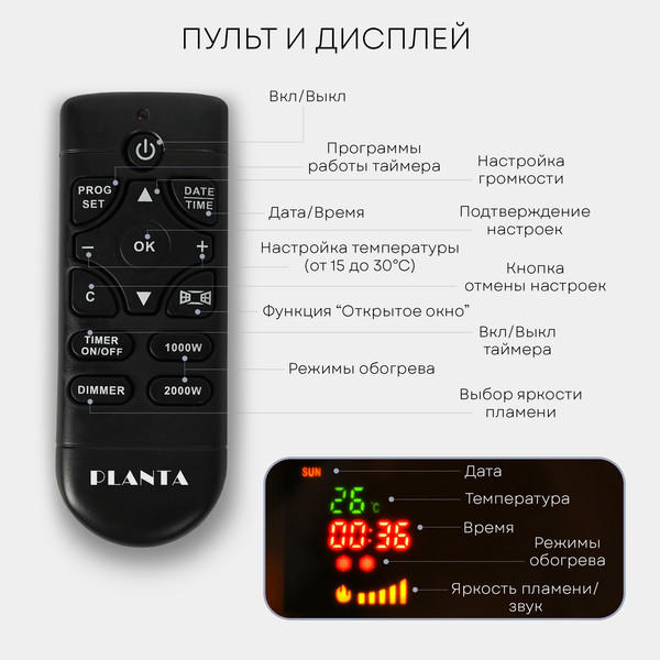 Изображение товара Электрокамин PLANTA PFP-INS030