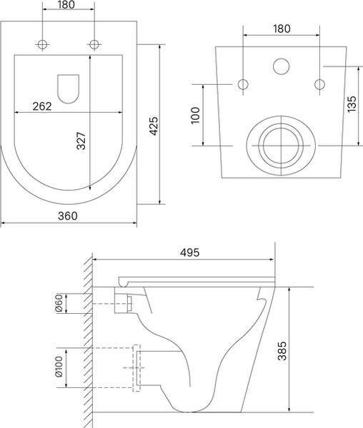 Изображение товара Унитаз подвесной IDDIS AXERDSEi25