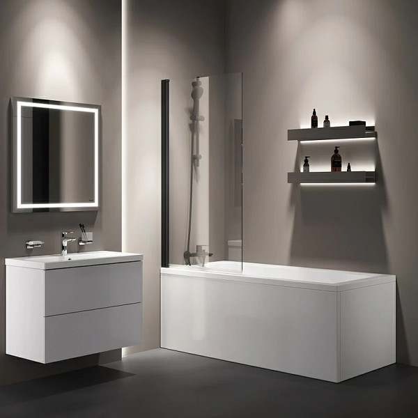 Изображение товара Стеклянная шторка для ванны AM.PM Gem W90BS-D080-140BT