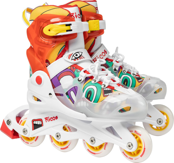 Изображение товара Роликовые коньки Ricos Fun PW-116AG XS (р-р 26-29, белый/оранжевый)
