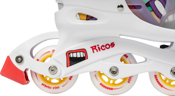 Изображение товара Роликовые коньки Ricos Fun PW-116AG M (р-р 34-37, белый/оранжевый)