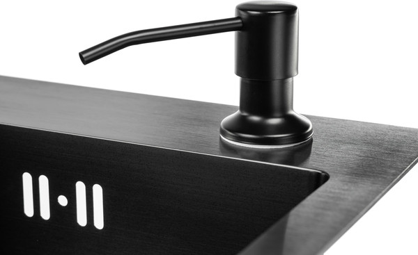 Изображение товара Мойка кухонная Saniteco 5050 PVD (с сифоном, дозатором и коландером)