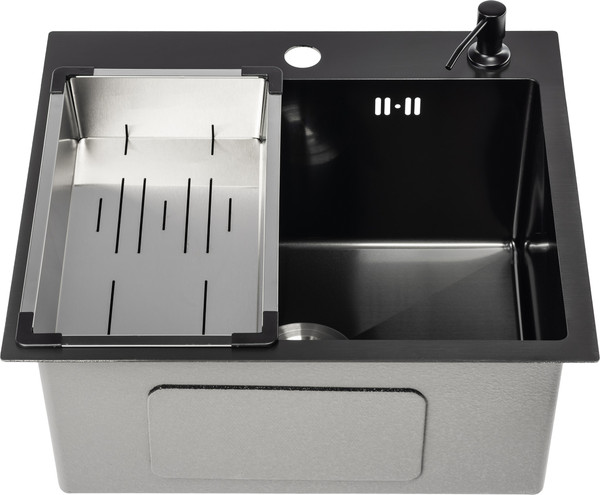 Изображение товара Мойка кухонная Saniteco 5045 PVD (с сифоном, дозатором и коландером)