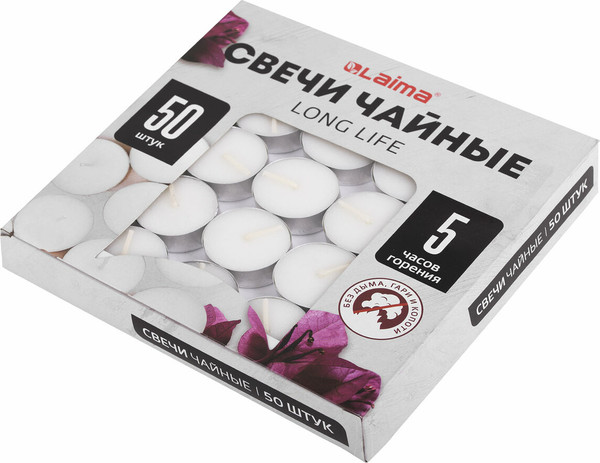 Изображение товара Набор свечей Laima Чайные / 609200 (50шт)