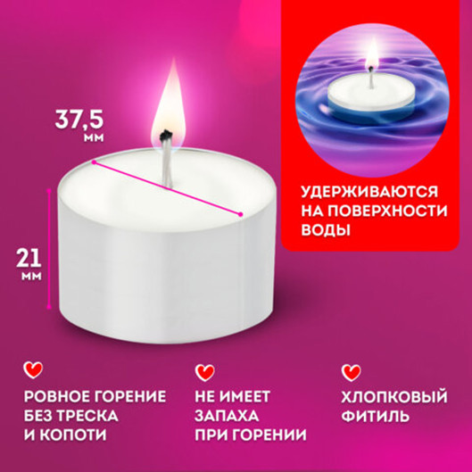 Изображение товара Набор свечей Laima Чайные / 609202 (50шт)