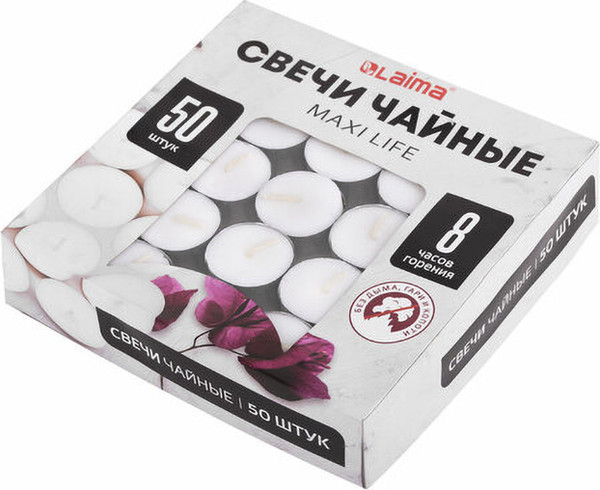 Изображение товара Набор свечей Laima Чайные / 609202 (50шт)