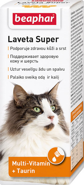 Изображение товара Кормовая добавка для животных Beaphar Laveta Super для кошек / 12524 (50мл)