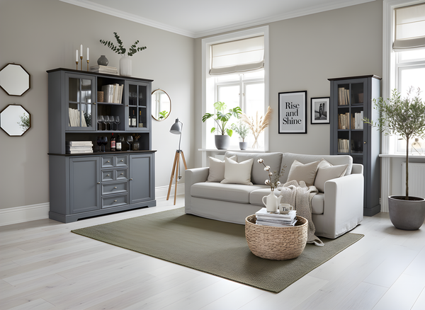 Изображение товара Шкаф с витриной Dipriz Lakeview Д.98026 (бейц винтаж)