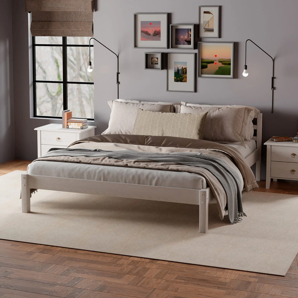 Изображение товара Двуспальная кровать Dipriz Tarva 160x200 / Д.83056.1 (белый воск)