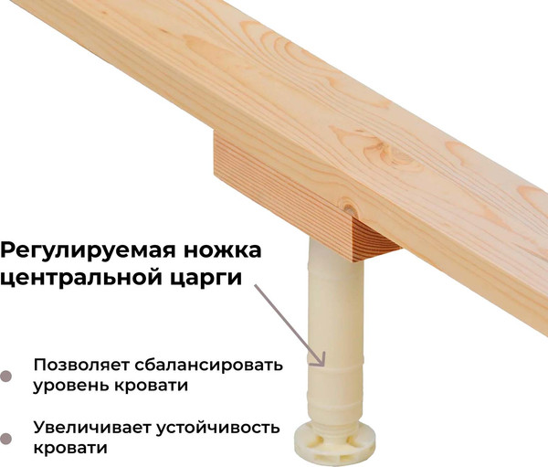 Изображение товара Двуспальная кровать Dipriz Tarva 180x200 / Д.83054.2 (бейц отто)