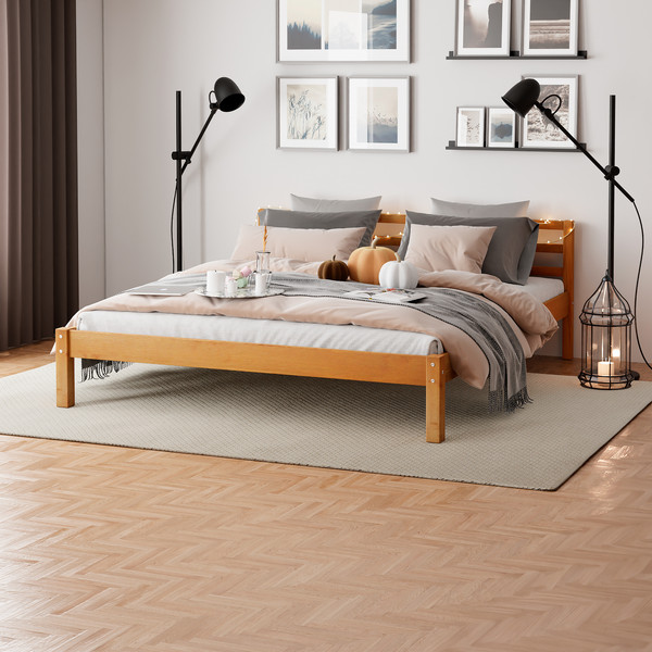 Изображение товара Двуспальная кровать Dipriz Tarva 180x200 / Д.83054.2 (бейц отто)