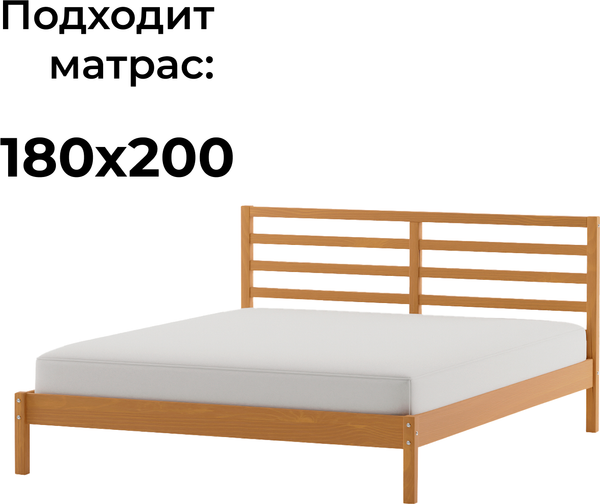 Изображение товара Двуспальная кровать Dipriz Tarva 180x200 / Д.83054.2 (бейц отто)