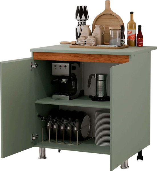 Изображение товара Шкаф-стол кухонный Dipriz Д.70100.1 (дуб/зеленый самшит)
