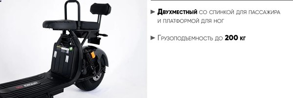 Изображение товара Электроскутер AVM Citycoco Pro / pm1118603785 (черный)