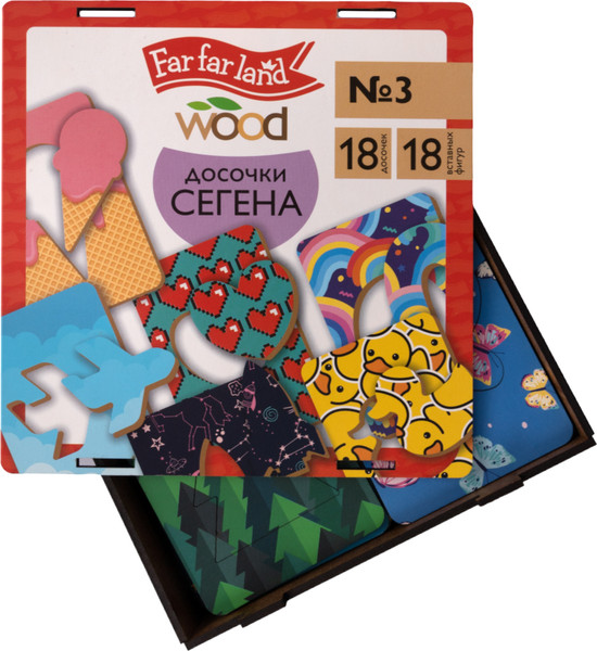 Изображение товара Сортер Десятое королевство Лото Досочки Сегена №3. Far far land wood / 04837