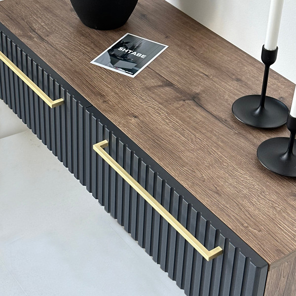 Изображение товара Тумба Shtabe Gross 6110 эко (графит/ручка золото)