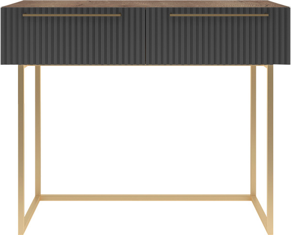 Изображение товара Туалетный столик Shtabe Gross 6111 эко (графит/золото/ручка золото)