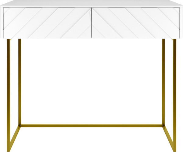 Изображение товара Консольный столик Shtabe Elifa 8011 (RAL 9003/RAL 9003/золото)