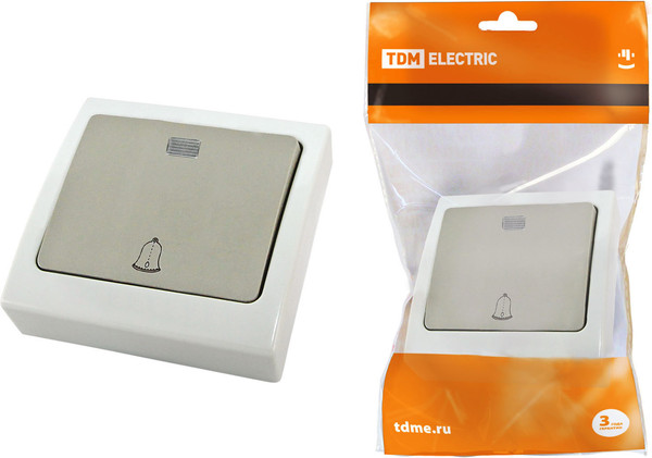 Изображение товара Кнопка звонка TDM Вуокса SQ1803-0107