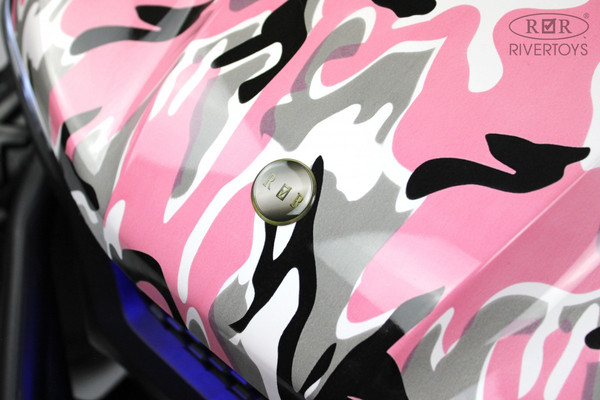 Изображение товара Детский автомобиль RiverToys T777TT 4WD (розовый камуфляж)