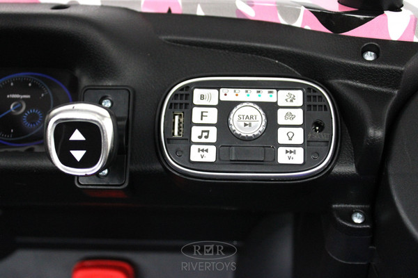 Изображение товара Детский автомобиль RiverToys T777TT 4WD (розовый камуфляж)