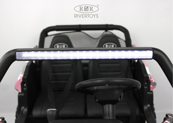 Изображение товара Детский автомобиль RiverToys T777TT 4WD (розовый камуфляж)