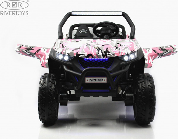Изображение товара Детский автомобиль RiverToys T777TT 4WD (розовый камуфляж)