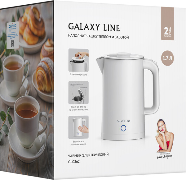 Изображение товара Электрочайник Galaxy Line GL 0362 (белый)