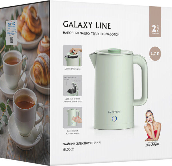Изображение товара Электрочайник Galaxy Line GL 0362 (фисташковый)