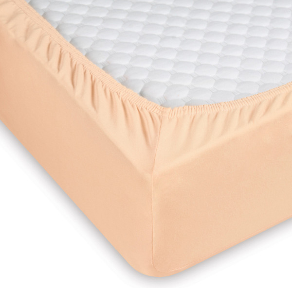 Изображение товара Простыня Milanika Бежевая 90х200х20 (трикотаж)