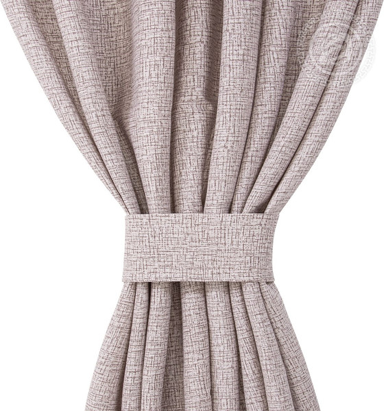 Изображение товара Комплект штор АртПостель Лен капучино для кухни с подхватом Ш.145.180