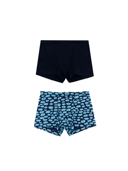 Изображение товара Комплект трусов детских Mark Formelle 413344-2 (р.128-64-57, тучки на синем/черный)