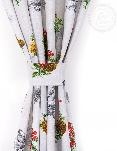 Изображение товара Комплект штор АртПостель Серебряный звон для кухни с подхватом Ш.145.180