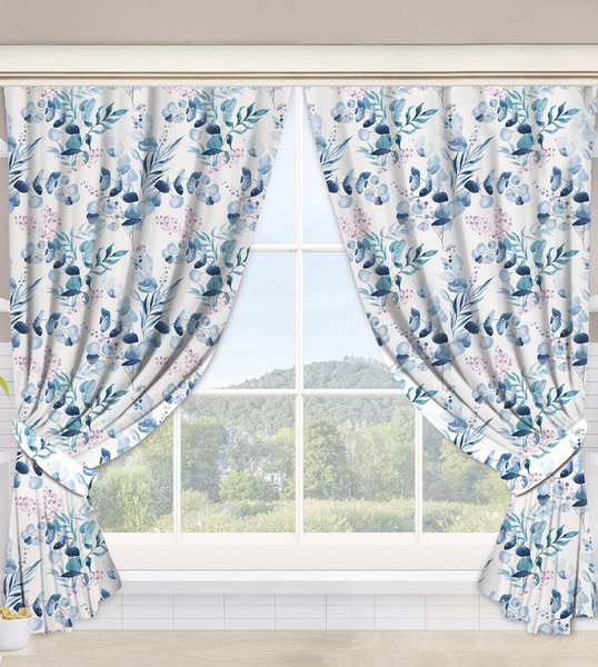 Изображение товара Комплект штор АртПостель Эвкалипт для кухни с подхватом Ш.145.180