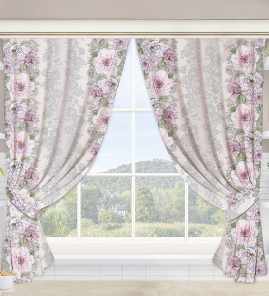 Изображение товара Комплект штор АртПостель Элеонора для кухни с подхватом Ш.145.180