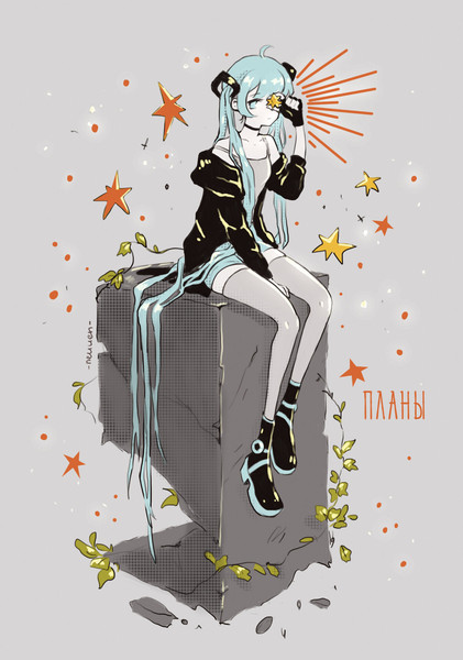 Изображение товара Записная книжка Listoff Девочка с голубыми волосами / КЗ5803969