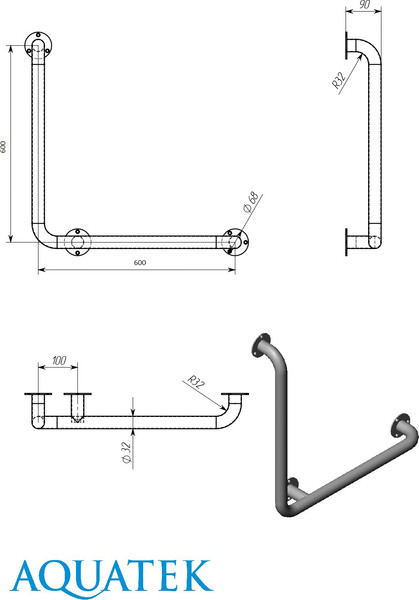Изображение товара Поручень Aquatek POR-0000007