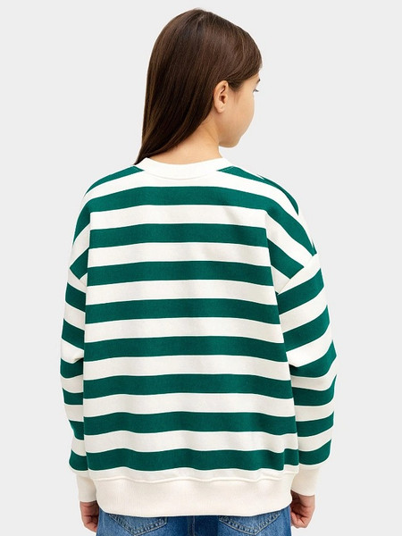 Изображение товара Свитшот детский Mark Formelle 127897/1 (р.104-56, молочно-зеленая полоска)