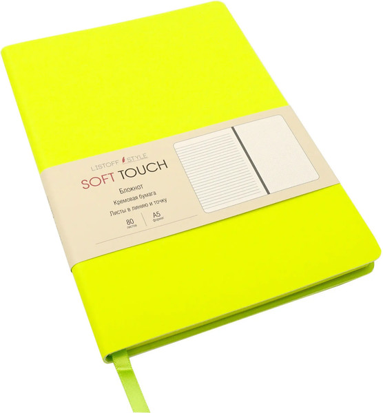 Изображение товара Записная книжка Listoff Soft Touch. Весенний салатовый / КЗСК5803457