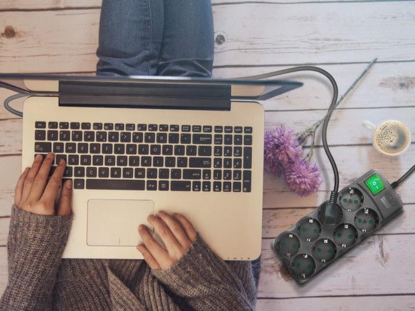 Изображение товара Сетевой фильтр Sven SF-08E-16 (1.8м, черный)